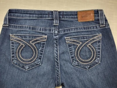 Pantalones de mezclilla Big Star para mujer talla 29 azul Remy ajustados capri elásticos bordados  Foto 1 de 4