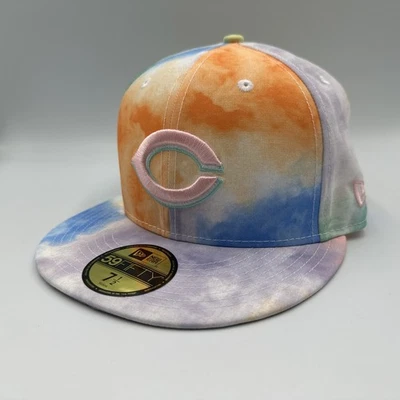 Cincinnati Reds New Era 59FIFTY Easter Tie Dye Hat 150 Yr Patch - 7 1/2 **NEW** - Image 1 of 4
