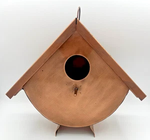 Nuevo techo martillado todo cobre pajarera colgante o de pie techo desmontable - Imagen 1 de 9