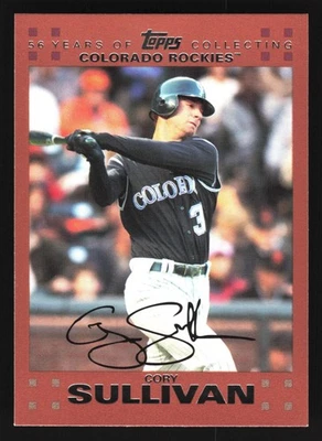 Cory Sullivan Colorado Rockies 2007 Topps Copper #205 SN /56 - Image 1 of 2