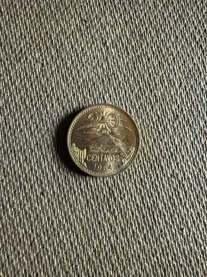 1964 年 Mo 墨西哥 20 CENTAVOS BRONZE UNC BRILIANT 硬币 KM 440 — 第 1/2 张图片