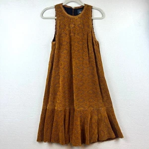 Vestido de encaje Maeve Anthropologie Amis para mujer talla 4 terciopelo naranja quemado boho otoño - Imagen 1 de 11