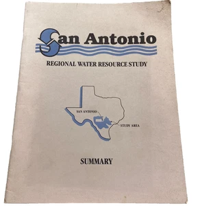 San Antonio Regional Water Resource Study Summary Book Henry Cisneros 1980’s VTG - Bild 1 von 14