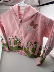 Minnie Mouse Kapuze durchgehender Reißverschluss superweich super süß Größe 4T Mädchen Sm Tintenmarkierung - Bild 1 von 6