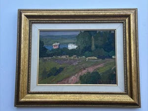 BORIS EGOROV PAINTING LISTED UKRAINE UKRAINIAN IMPRESSIONIST LANDSCAPE FAMOUS - Picture 1 of 21