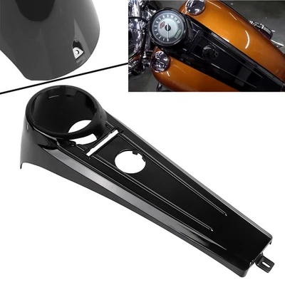 Black Extended Tank Dash Console Cover For Harley Softail Springer FLSTSC FXSTS Foto 1 de 4