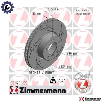 2x BRAKE DISC 150.1296.55 FOR BMW M47D20 2.0L 4cyl 5 E39 M57D25 2.5L M54B30 3.0L - Image 1 of 4