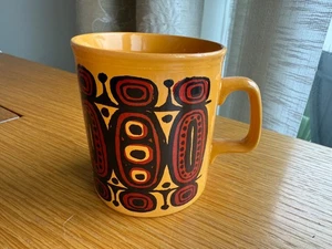 Tazza ceramica Staffordshire divertente retrò anni 70 H 9 cm - Foto 1 di 5