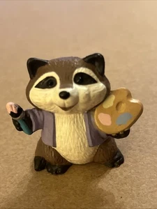 Hallmark Merry Miniatures Figur Waschbär Künstler Maler 1989 - Bild 1 von 7