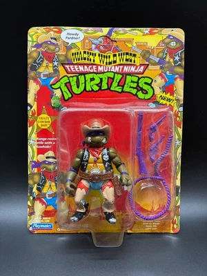 Figura Tortugas TMNT Crazy Cowboy Don Wild West de colección sin usar, en caja 1992 sin perforar Foto 1 de 4