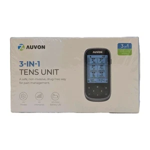 AUVON 3-in-1 TENS Unit Muscle Stimulator, EMS Massage Machine with 40 Intensitie - Picture 1 of 7