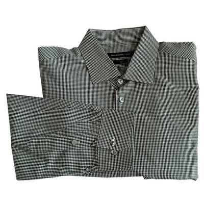 John Varvatos Men's Size 16.5 34/35 Slim Fit Button Up Long Sleeve Check Shirt - Image 1 of 4