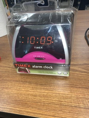 Vintage Timex AM/FM T107LJ, Rosa, Botão Soneca, Relógio Dimmer, Novo - Imagem 1 de 4