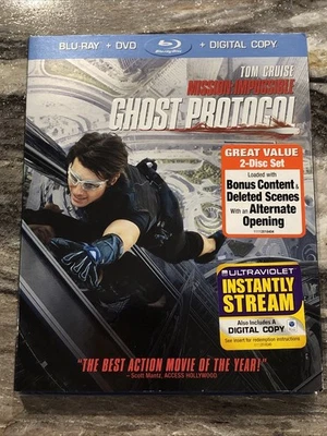 Mission: Impossible: Ghost Protocol 2011 Blu-ray Slipcover New Sealed Tom Cruise - Image 1 of 4
