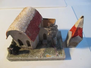 Vintage Putz Weihnachtskirchendorf (Zustandsausgaben) - Bild 1 von 5