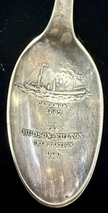 Cucchiaio souvenir argento sterling Tiffany celebrazione Hudson-Fulton New York 1909 - Foto 1 di 1