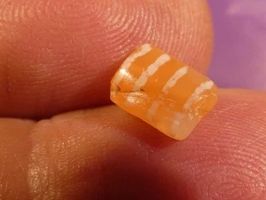 ANTIKE PYU RECHTECKIGE FORM LINIE VERZIERT ACHAT 4 STREIFEN PERLEN 8,3-6,3-3 MM - Bild 1 von 8