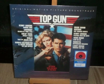 TOP GUN SOUNDTRACK WALMART RED LP DANGER ZONE TAKE MY BREATH AWAY LEAD ME ON - Image 1 of 3