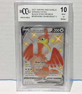 2021 BCCG 10 CRAMORANT V Pokémon Sword &Shield Shining Fates Black Star Promos - Picture 1 of 4