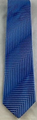 Versace Collection Blue Silver Dot Silk Tie CR39SEA8537 Color 0007 Foto 1 de 2