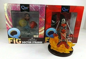 Marvel Q-Fig Deadpool LootCrate Exclusivo y Dr. Lote de figuras Doctor Strange QMX  - Imagen 1 de 10