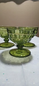 Vintage Indiana Glass Green Glassware 3 Pc - Picture 1 of 3