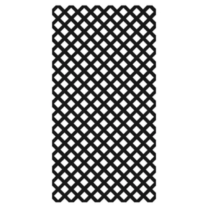 Veranda Garden Vinyl Lattice 4 ft x 8 ft Black Resists Discoloration Scratches - Picture 1 of 12