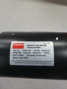 Dayton 494R58 1/2 Hp 825 Rpm 115V Minor repaired Exhaust Fan Motor, installed - Picture 1 of 5