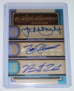 2012 SP Signature Triple Autograph Jordan Danks Tyler Flowers Brent Lillibridge - Picture 1 of 1