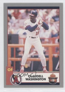 1990 Smokey Bear California Angels Claudell Washington #17