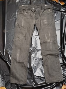 Vintage DIESEL SAFADO 0R8HU Slim STRAIGHT Oiled GREY  Jeans 32x30 distressed Wax