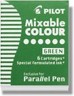 Pilot Parallel Mixable Color Ink Refills for Calligraphy Pens, 6-Pack