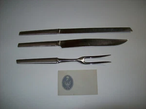 Vintage Mid Century AUSTRIAN SWORD MAKERS Carving Knife & Fork Set - Picture 1 of 6