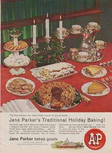 1960 A&P Jane Parker Baked Goods - Holiday Baking, Pie, Cookies - Print Ad Photo - Picture 1 of 1