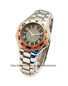 Omax Gents Divers Style 50M Black Dial Watch, Silver Finish, Seiko (Japan) Movt. - Picture 1 of 9