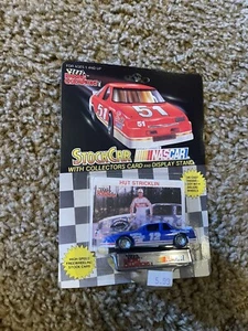 Racing Champions Stock Car Nascar #12 Hut Stricklin 1991 Car Card Display Stand - Picture 1 of 12