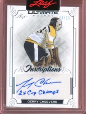 2023 Leaf Ultimate Inscriptions Silver Spectrum Gerry Cheevers Auto (24/25)