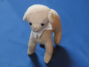 Jouet ancien, collection peluche, mouton , L: 25cm, H : 25cm, yeux en verre bleu - Photo 1/14