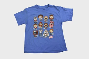 FGTeeV Youth Boys Grid Graphic Blue Tee Shirt New Size 5/6 - Picture 1 of 5