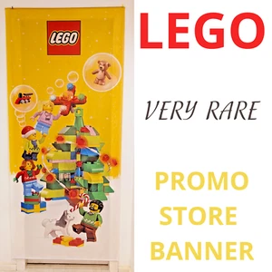 LEGO Merry Christmas Rare Promotional Store Shop Display Banner 78"x35"' vtg 90s - Picture 1 of 8