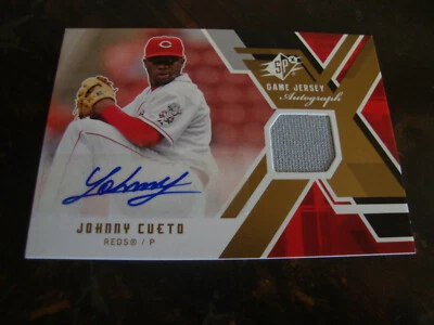2009 Upper Deck SPX Baseball---Autographed Jersey---#GJA-JC Johnny Cueto - Image 1 of 2