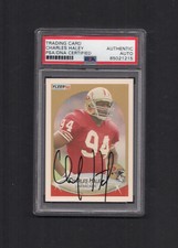 Charles Haley Signed 1990 Fleer Football card #7-PSA/DNA San Francisco 49ers
