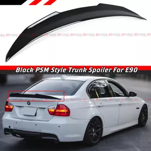 FOR 2006-11 BMW E90 3 SERIES M3 SEDAN PSM STYLE GLOSSY BLACK TRUNK SPOILER WING - Picture 1 of 5