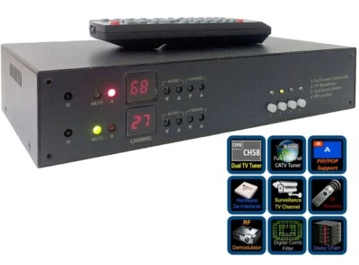 Demodulador de audio de video analógico NTSC RF coaxial a RCA con salida de imagen en imagen Foto 1 de 4