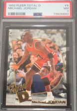 Michael Jordan 1992-93 Fleer Total D #5 PSA 7 Near Mint Chicago Bulls Insert
