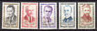 France 1960 Héros de la résistance Y&T 1248 à 1252 série 5 timbres MNH /TE4218c
