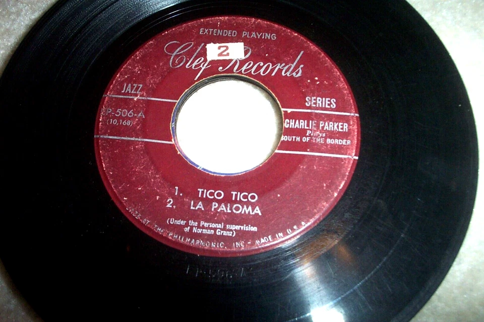 CHARLIE PARKER.PLAYS SOUTH OF THE BOARDER.7"JAZZ EP.CLEF RECORDS .4 SONGS Foto 1 de 1