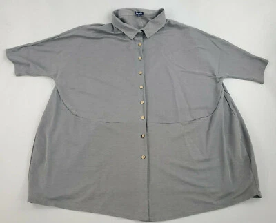 Nuevo Splendid Mujer Camisa con Cuello RS1D36X Vob Gris Bolsillos Talla L - Imagen 1 de 4