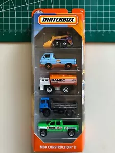 Matchbox GKJ03 2020 MBX Construction II 5 Pack Dodge A100 Gulf - Picture 1 of 3