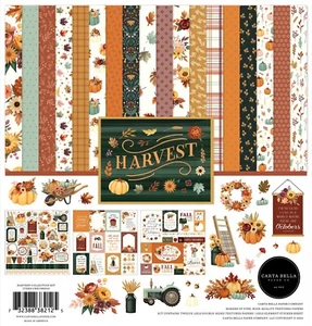 New! Carta Bella Paper HARVEST Fall 12x12 Scrapbook Cardstock Collection Kit - Picture 1 of 1